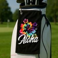 Hawaii Hawaiian Aloha Beaches Hibiscus Flowers Golf Towel thumb 2