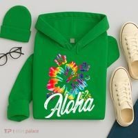 Hawaii Hawaiian Aloha Beaches Hibiscus Flowers Hoodie thumb 4