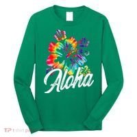 Hawaii Hawaiian Aloha Beaches Hibiscus Flowers Long Sleeve Shirt thumb 0