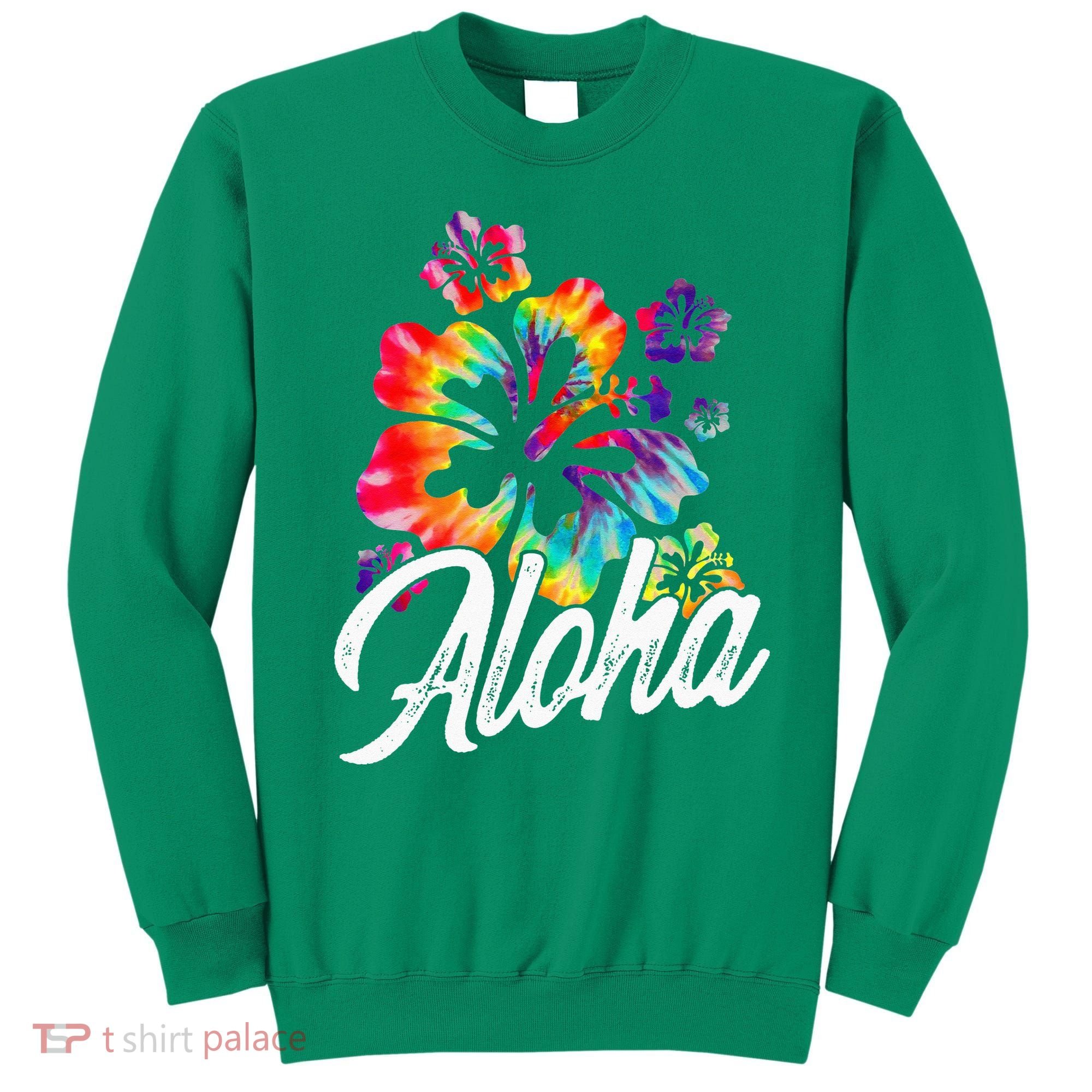 Hawaii Hawaiian Aloha Beaches Hibiscus Flowers Sweatshirt