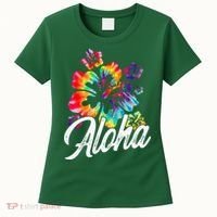 Hawaii Hawaiian Aloha Beaches Hibiscus Flowers Women's T-Shirt thumb 0