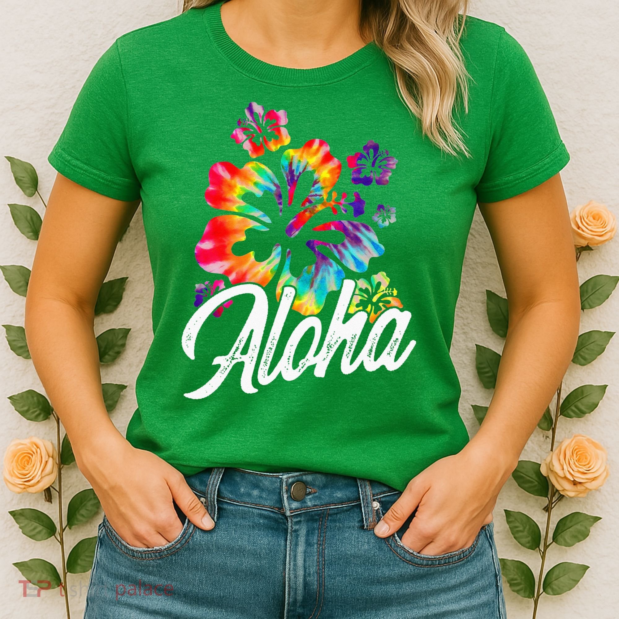 Hawaii Hawaiian Aloha Beaches Hibiscus Flowers Women's T-Shirt