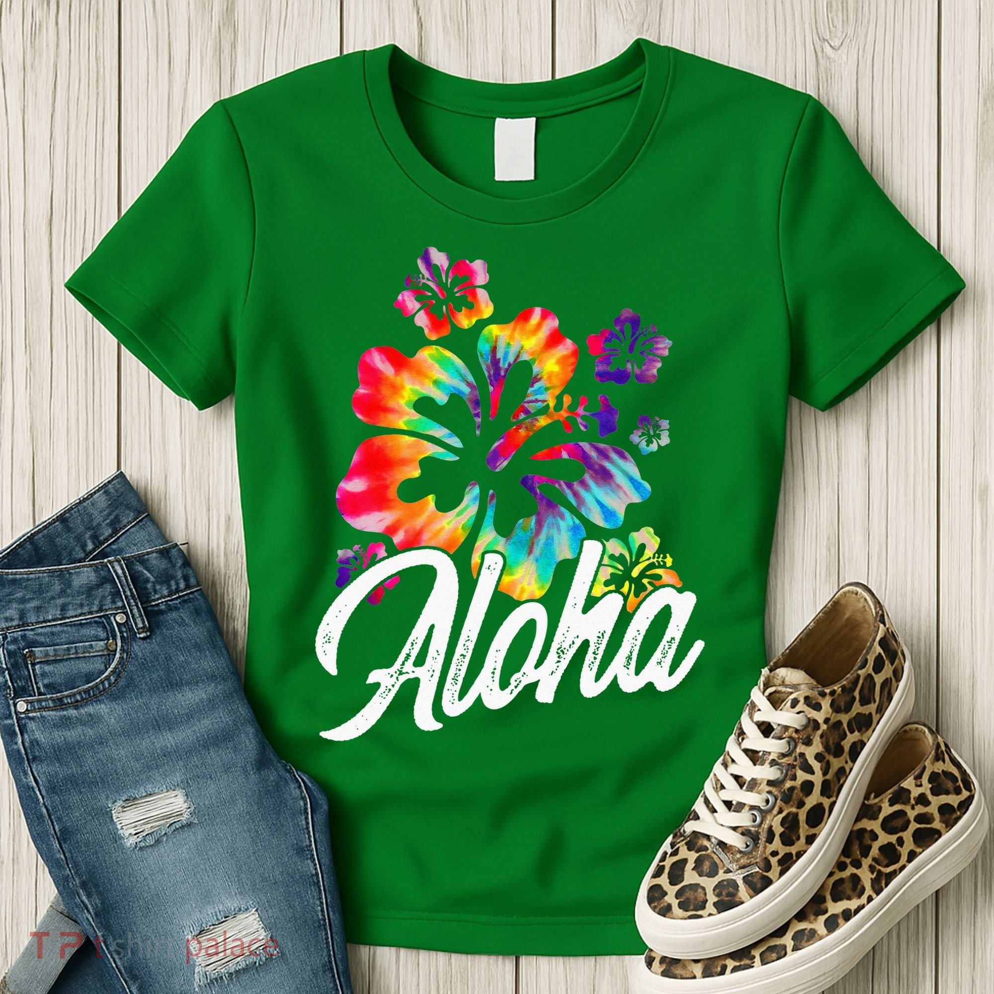 Hawaii Hawaiian Aloha Beaches Hibiscus Flowers Women's T-Shirt