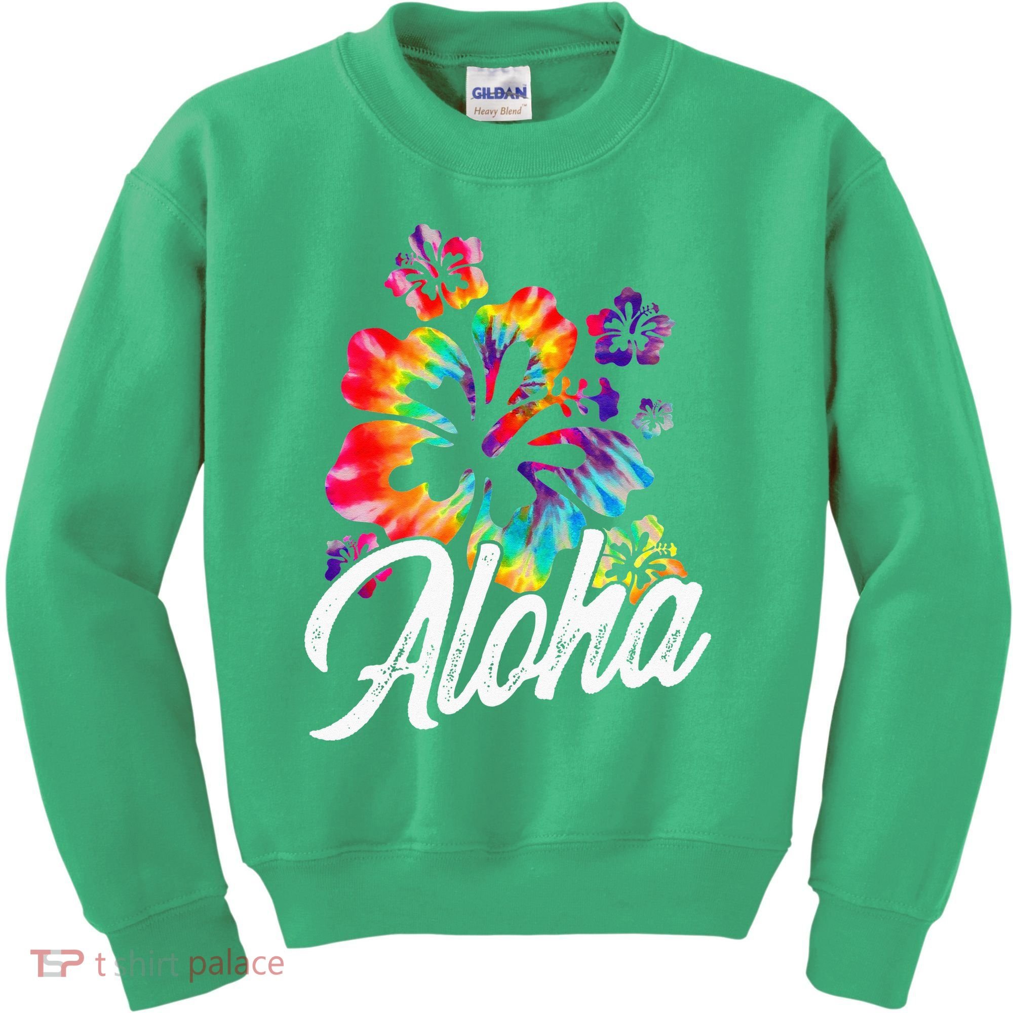 Hawaii Hawaiian Aloha Beaches Hibiscus Flowers Kids Sweatshirt