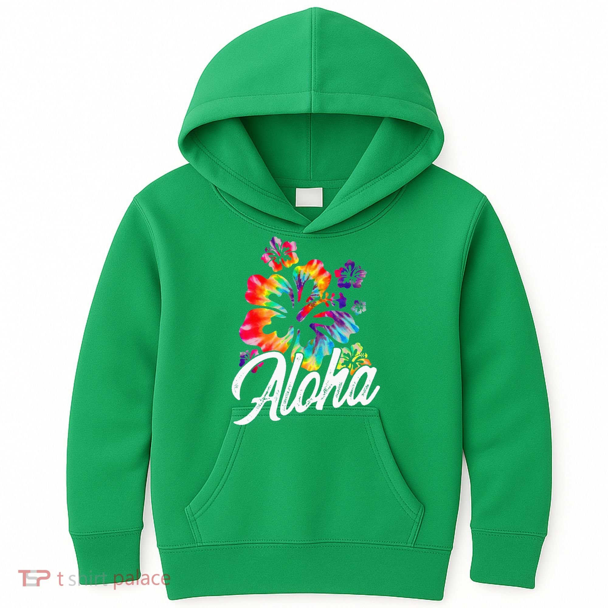 Hawaii Hawaiian Aloha Beaches Hibiscus Flowers Kids Hoodie