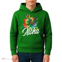 Hawaii Hawaiian Aloha Beaches Hibiscus Flowers Kids Hoodie thumb 4