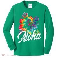 Hawaii Hawaiian Aloha Beaches Hibiscus Flowers Kids Long Sleeve Shirt thumb 0