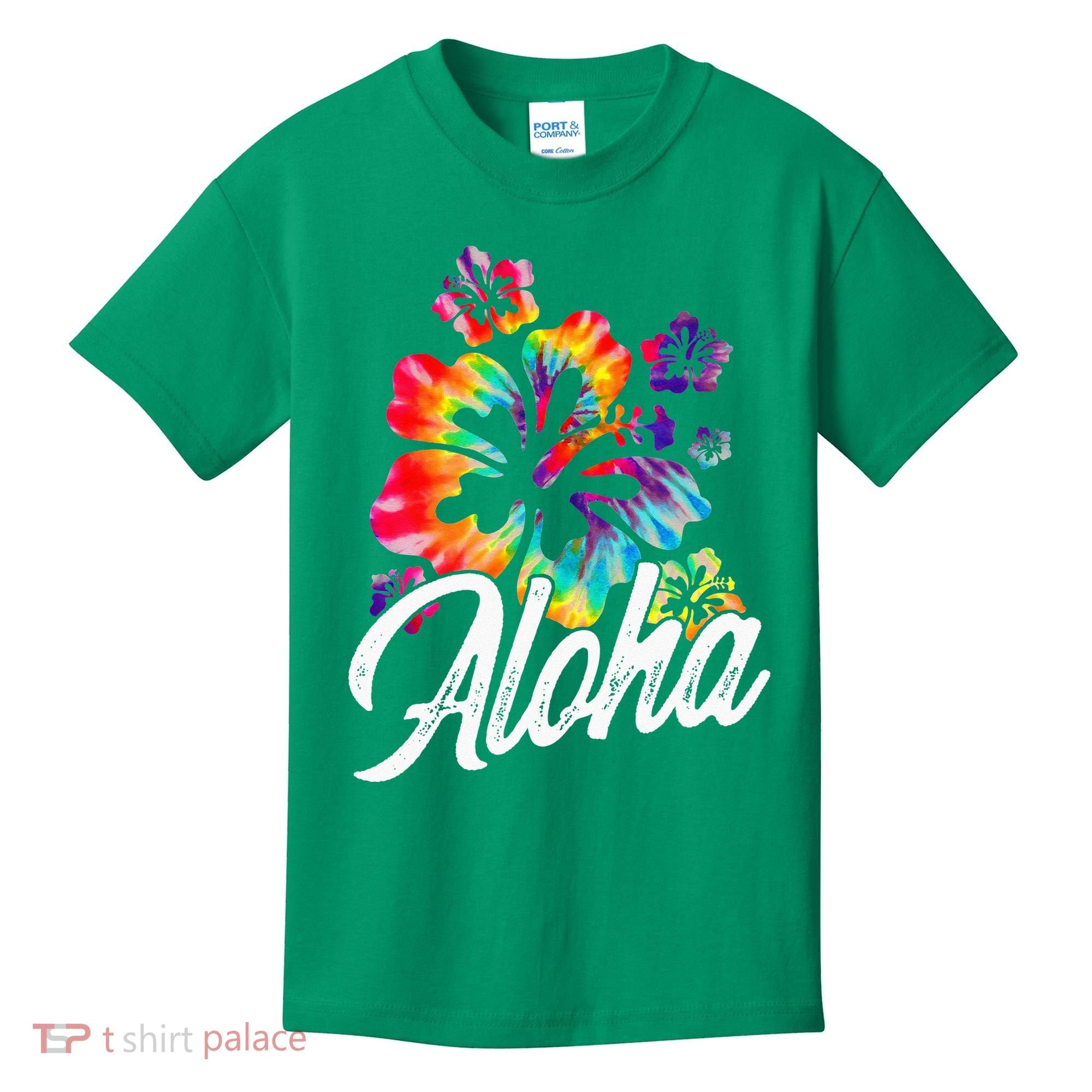 Hawaii Hawaiian Aloha Beaches Hibiscus Flowers Kids T-Shirt