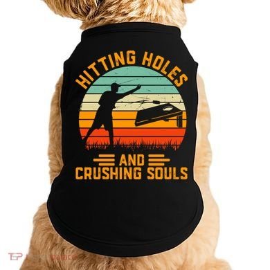Hitting Holes And Crushing Souls Cornhole Doggie Tank