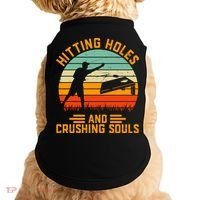 Hitting Holes And Crushing Souls Cornhole Doggie Tank thumb 0