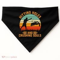 Hitting Holes And Crushing Souls Cornhole USA-Made Doggie Bandana thumb 0