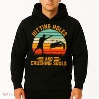 Hitting Holes And Crushing Souls Cornhole Hoodie thumb 2