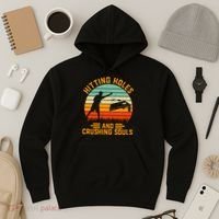 Hitting Holes And Crushing Souls Cornhole Hoodie thumb 3
