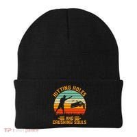 Hitting Holes And Crushing Souls Cornhole Beanie thumb 0