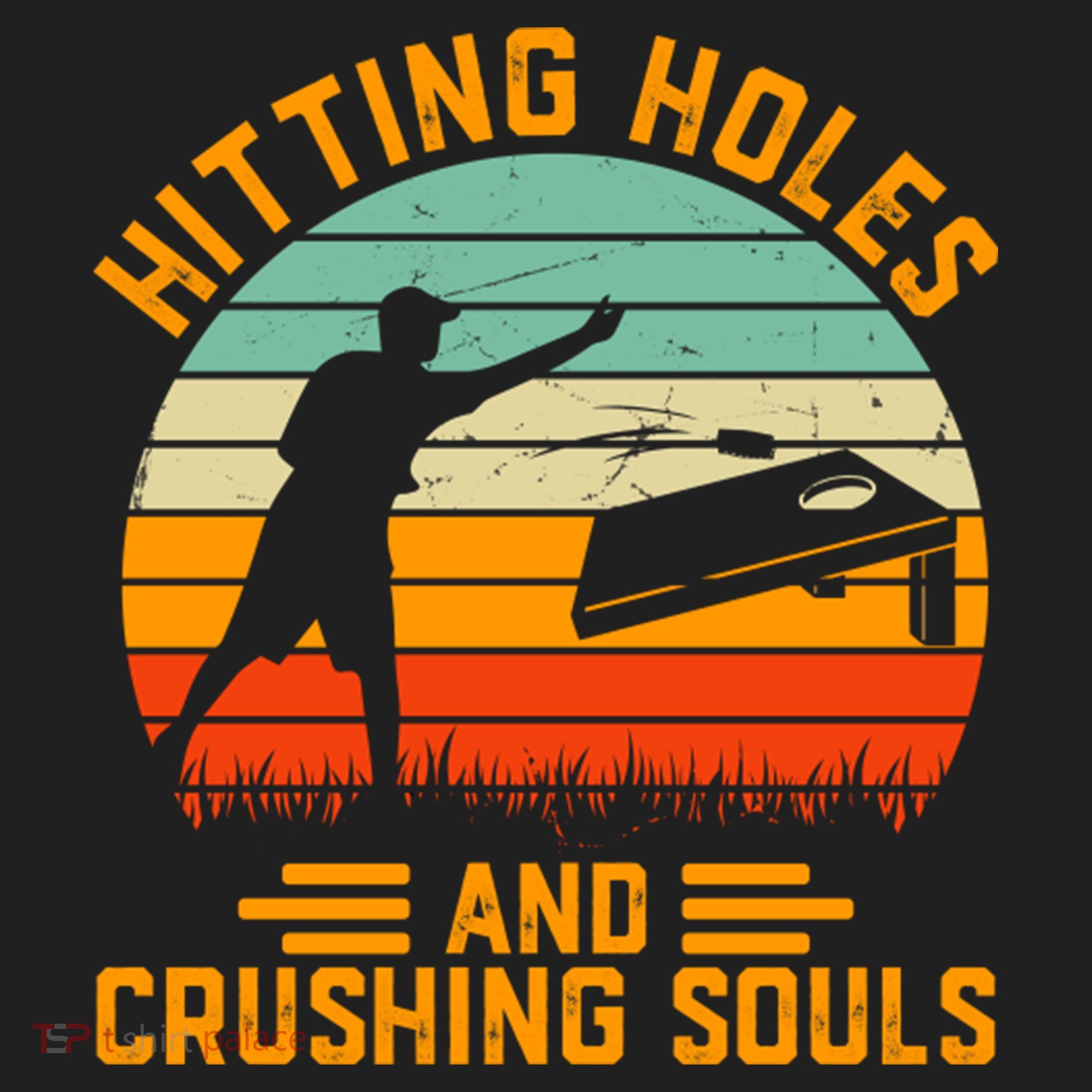 Hitting Holes And Crushing Souls Cornhole Beanie