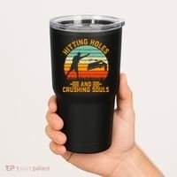 Hitting Holes And Crushing Souls Cornhole Tumbler thumb 2
