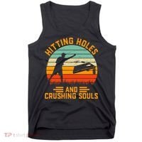 Hitting Holes And Crushing Souls Cornhole Tank Top thumb 0