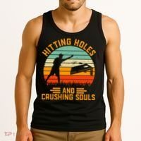 Hitting Holes And Crushing Souls Cornhole Tank Top thumb 3