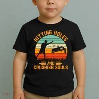 Hitting Holes And Crushing Souls Cornhole Toddler T-Shirt thumb 2