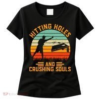 Hitting Holes And Crushing Souls Cornhole Women's T-Shirt thumb 0