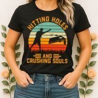 Hitting Holes And Crushing Souls Cornhole Women's T-Shirt thumb 2