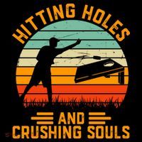 Hitting Holes And Crushing Souls Cornhole Women's T-Shirt thumb 6