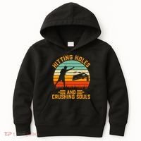 Hitting Holes And Crushing Souls Cornhole Kids Hoodie thumb 0