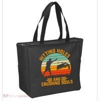 Hitting Holes And Crushing Souls Cornhole Tote Bag thumb 2
