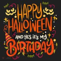 Happy Halloween And Yes It's My Birthday Golf Towel thumb 3