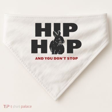 Hip Hop And You Don't Stop Funny Easter And Rap USA-Made Doggie Bandana