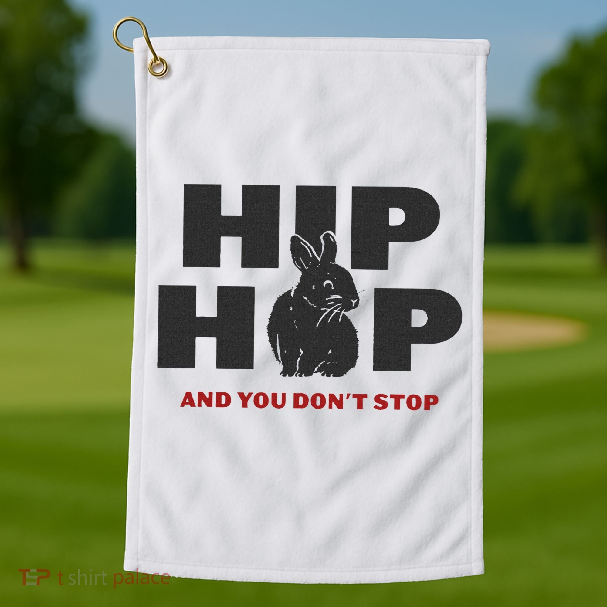 Hip Hop And You Don't Stop Funny Easter And Rap Golf Towel