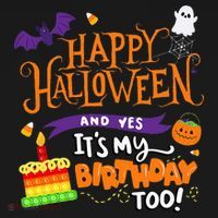 Happy Halloween And Yes It's My Birthday Halloween Apparel Coaster thumb 2
