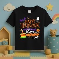 Happy Halloween And Yes It's My Birthday Halloween Apparel Toddler T-Shirt thumb 3