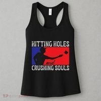 Hitting Holes And Crushing Souls Toss Players Cornhole Women's Tank Top thumb 3