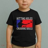 Hitting Holes And Crushing Souls Toss Players Cornhole Toddler T-Shirt thumb 2