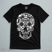 Hip Hop Boombox Hiphop Boombox Skull T-Shirt thumb 5