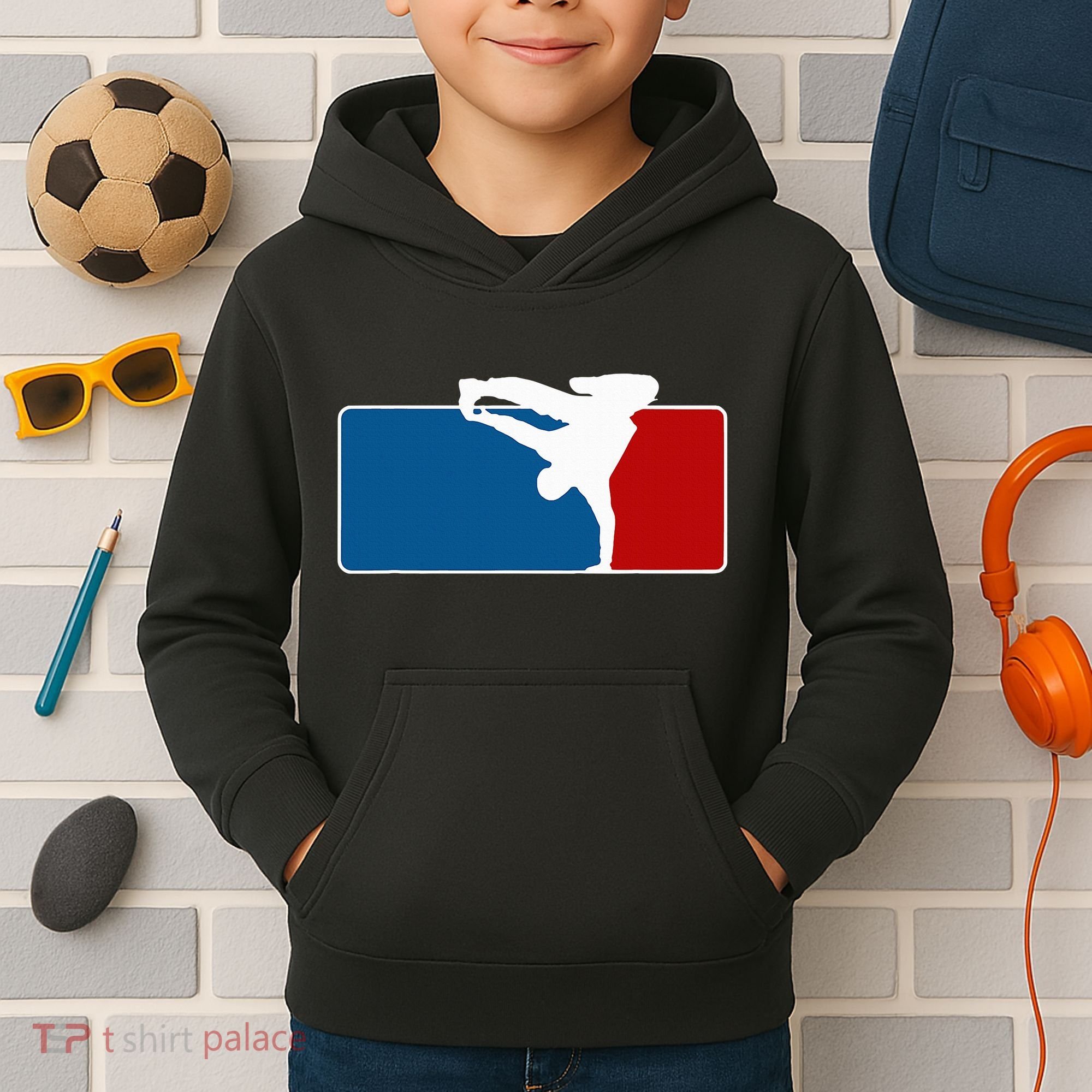 Hip Hop Bboy Breakdance Pose Street Dance Popping Kids Hoodie