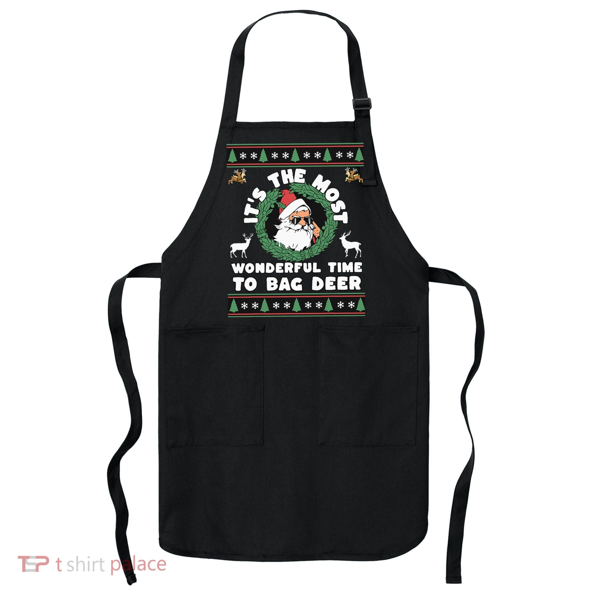 Holiday Hunting Bag with Festive Deer Apron