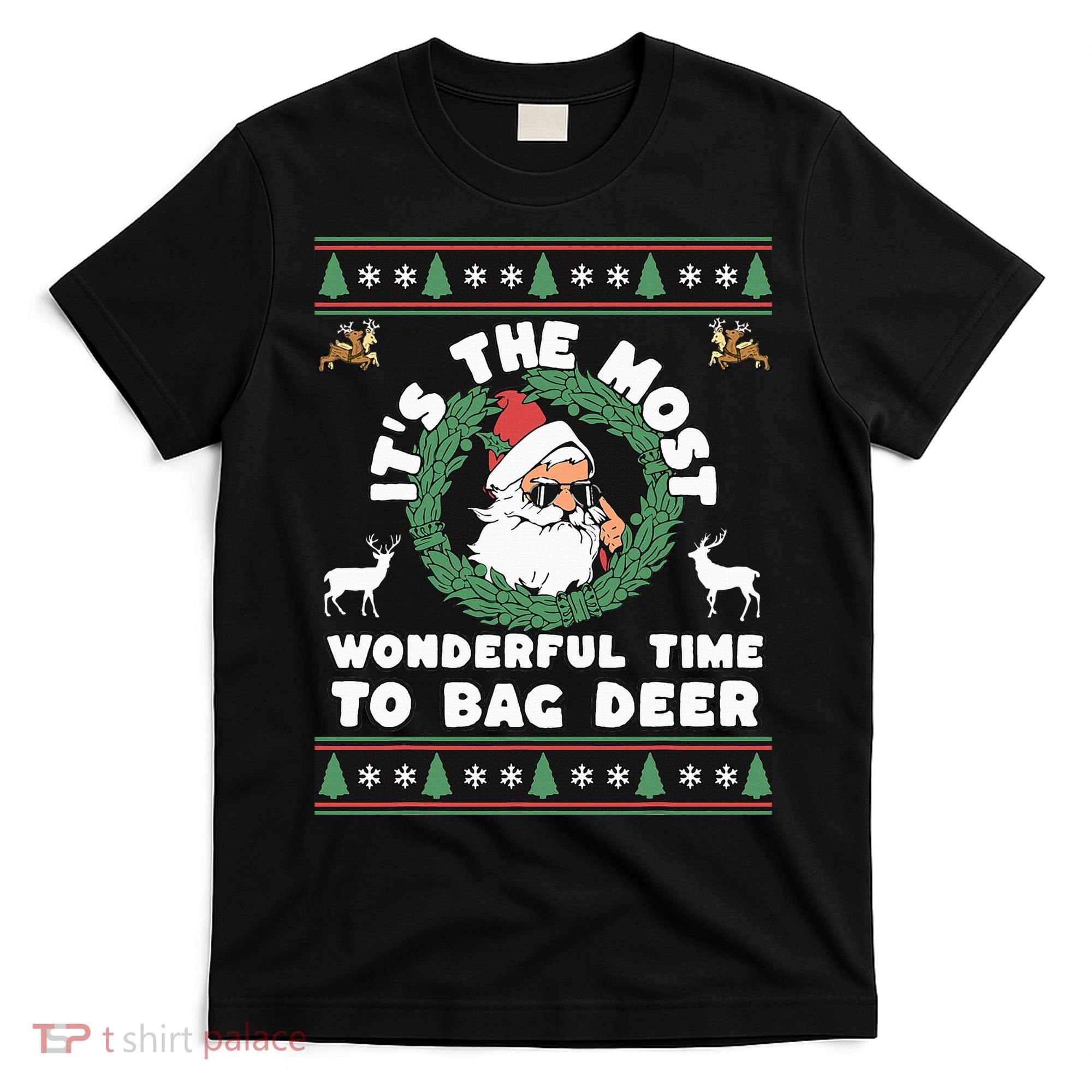 Holiday Hunting Bag with Festive Deer T-Shirt