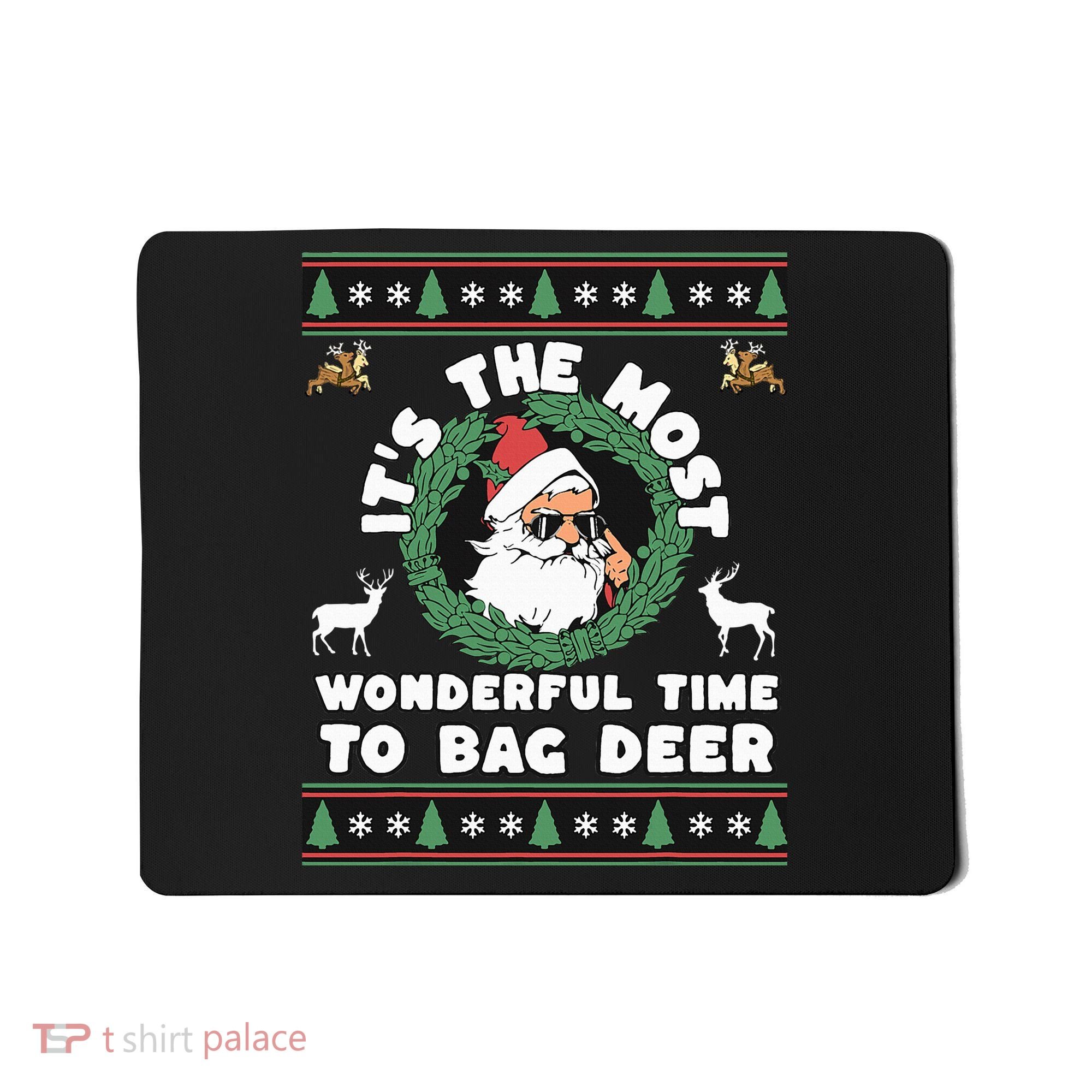 Holiday Hunting Bag with Festive Deer Mousepad