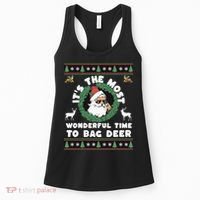 Holiday Hunting Bag with Festive Deer Women's Tank Top thumb 0