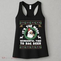 Holiday Hunting Bag with Festive Deer Women's Tank Top thumb 3