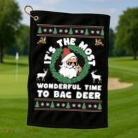 Holiday Hunting Bag with Festive Deer Golf Towel thumb 1
