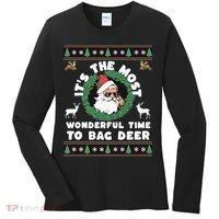 Holiday Hunting Bag with Festive Deer Women's Long Sleeve Shirt thumb 0