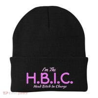 Hbic Head Bitch In Charge Women Funny Bitches Grown Sexy Beanie thumb 0