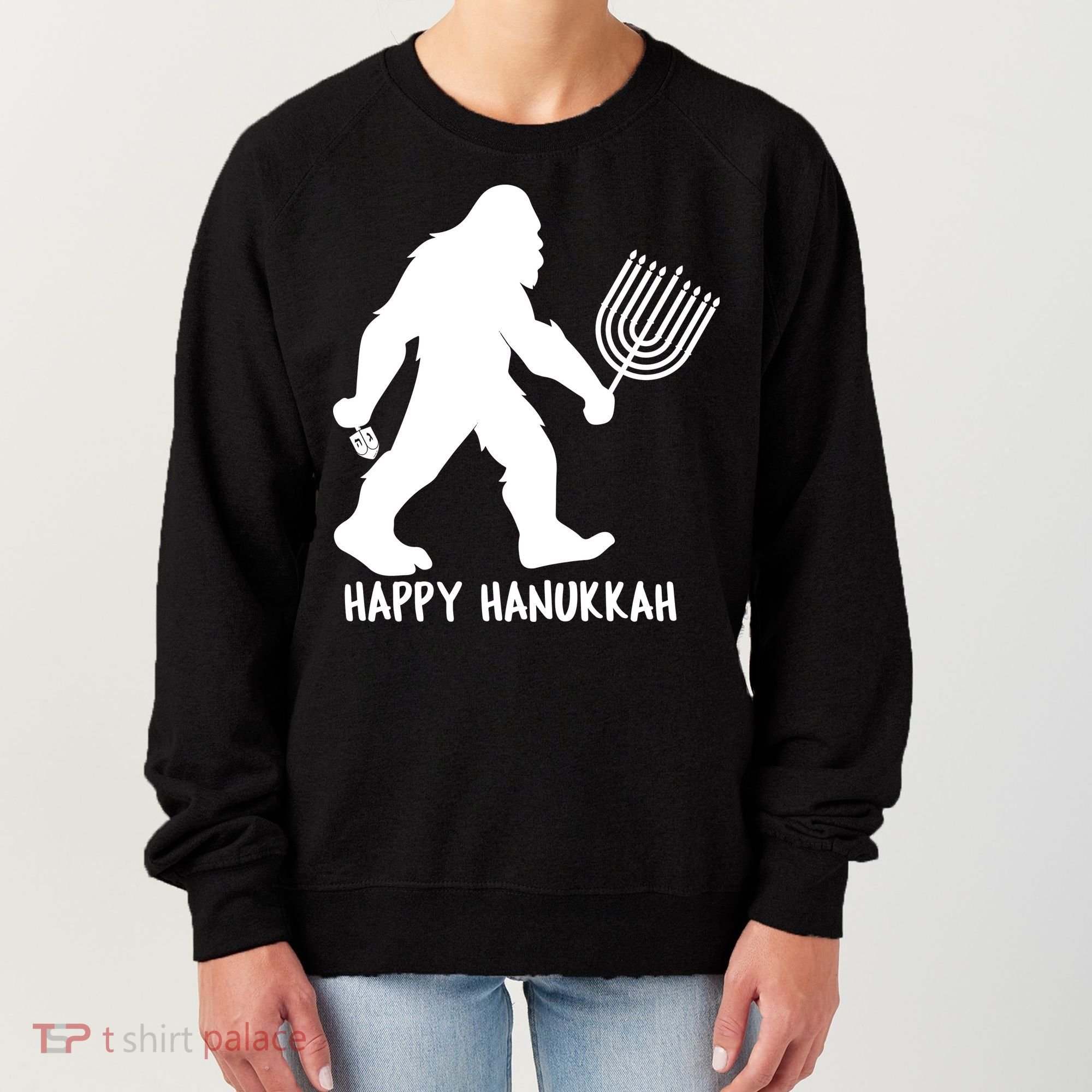 Happy Hanukkah Bigfoot Funny Gift Women's Sweatshirt