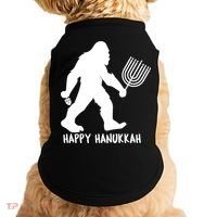Happy Hanukkah Bigfoot Funny Gift Doggie Tank thumb 0