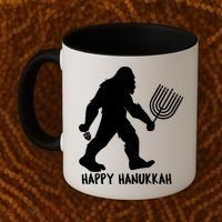 Happy Hanukkah Bigfoot Funny Gift Coffee Mug thumb 2