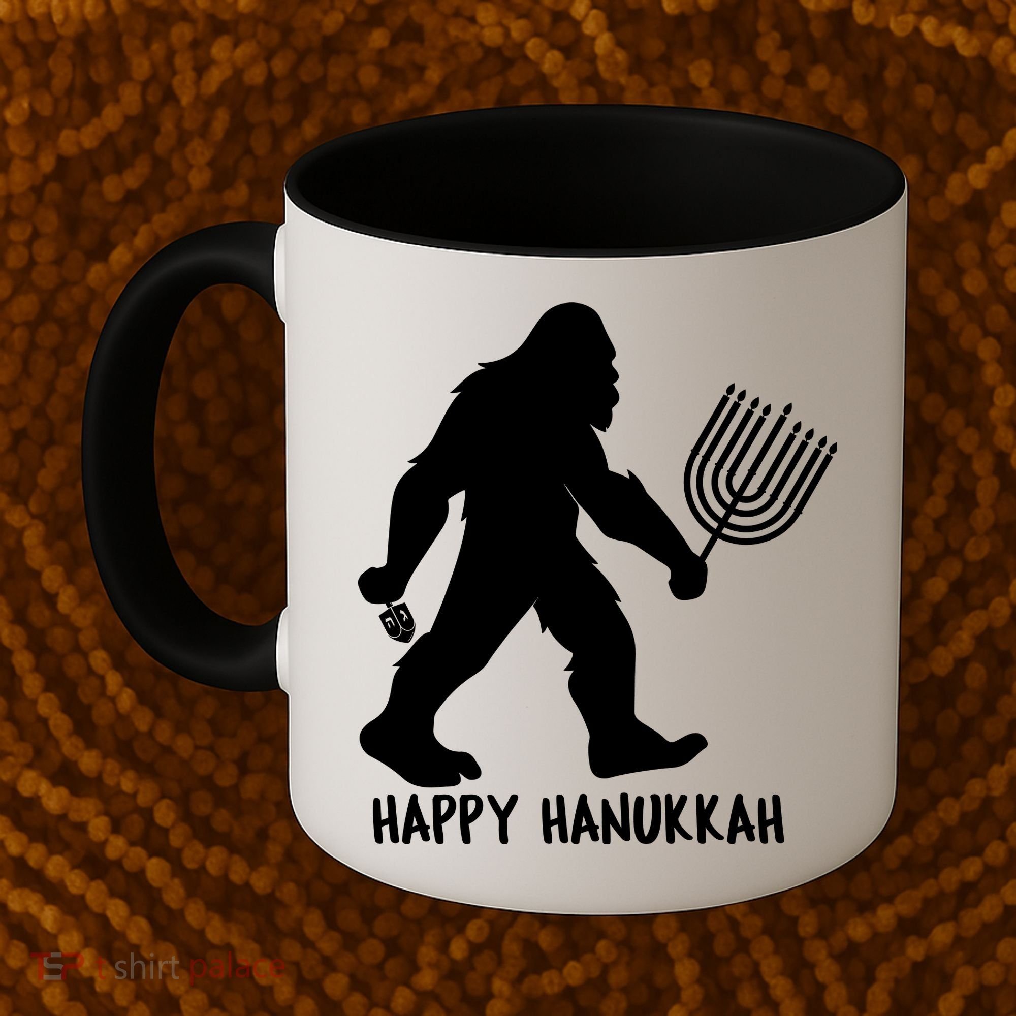 Happy Hanukkah Bigfoot Funny Gift Coffee Mug