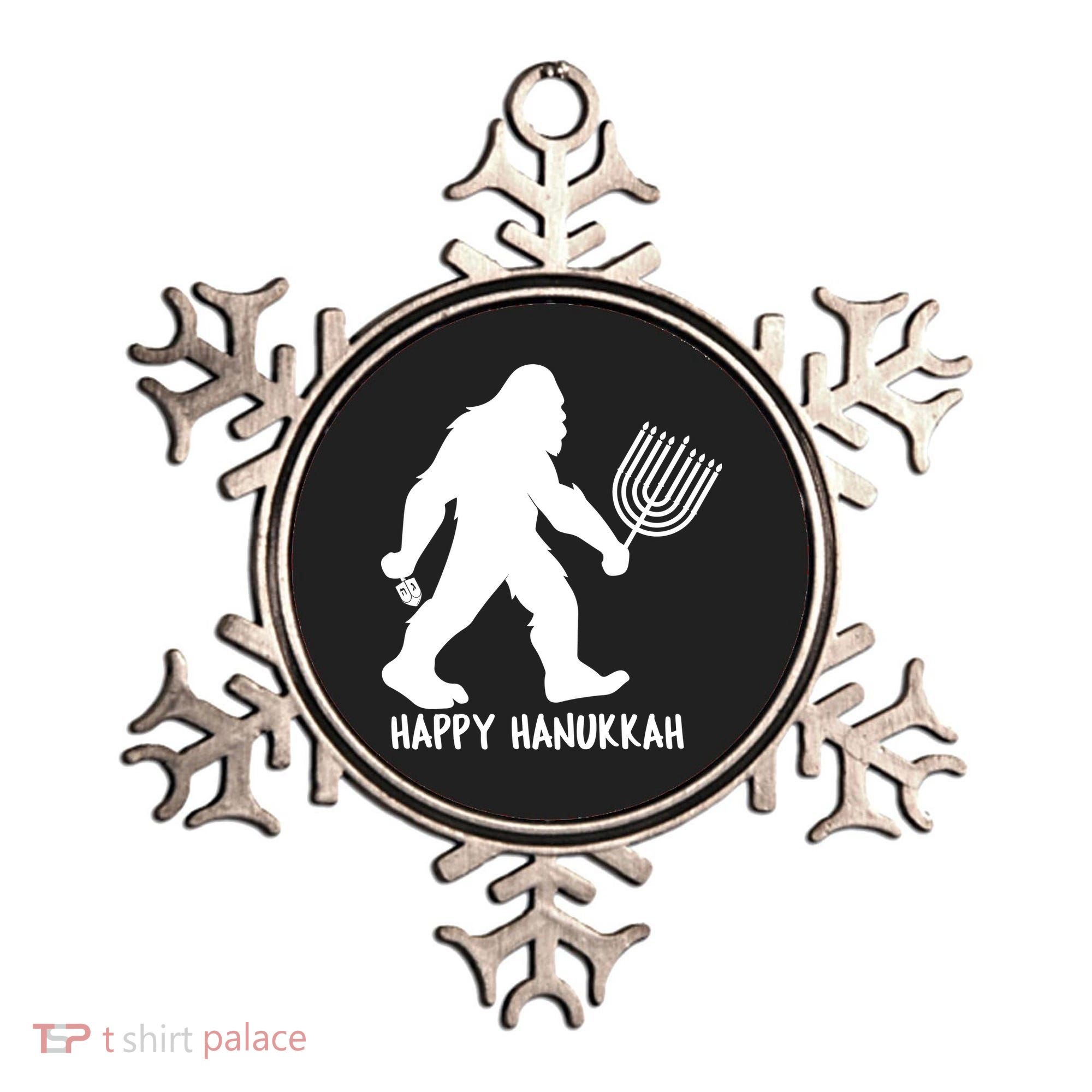 Happy Hanukkah Bigfoot Funny Gift Ornament